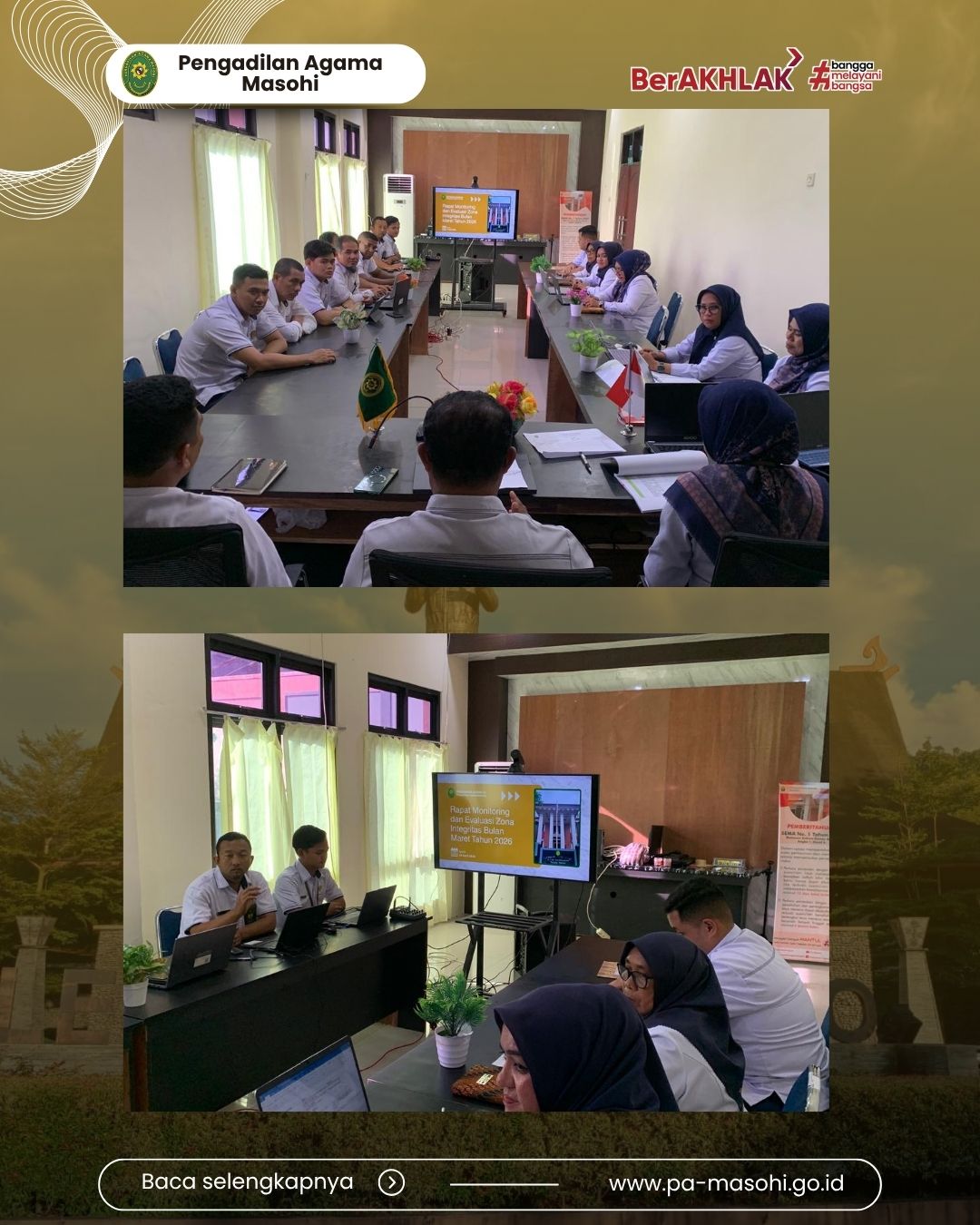 Masohi Senin 13 April 2026 Pengadilan Agama Masohi melaksanakan Rapat Monitoring dan Evaluasi 1